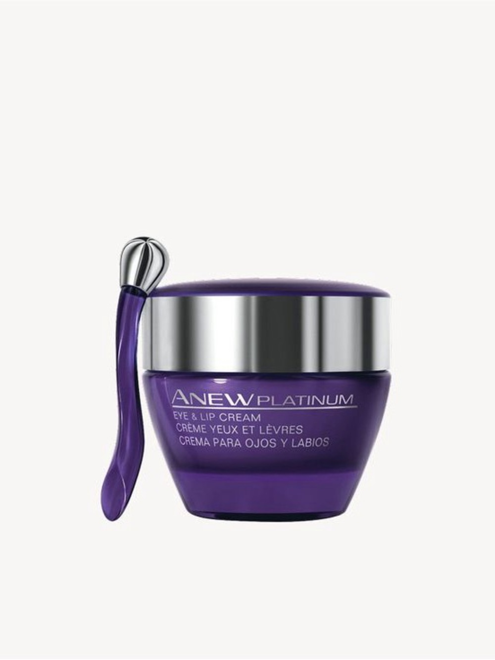 Avon Anew Platinum Eye & Lip Cream - Purple and Silver Jar